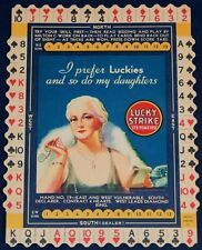 1930's Lucky Strike Bridge Card - Hand No. 19 Socialite picture