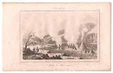 1836 Rienzi HAWAII engraving ~ Volcan de Kaï-roua ~ Halema'uma'u KILAUEA Volcano picture
