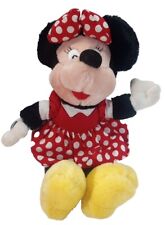 Walt Disney World Minnie Mouse Plush Red Polka Dot Dress 10” Vintage picture