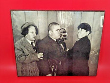 Vtg 1986 Gold Star Gallery THREE STOOGES 11X14 Sepia Tone PRINT Hard BACKBOARD picture