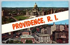 Postcard RI Providence Birds Eye View A29 picture