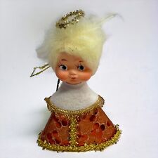 Vtg Christmas Angel Ornaments Made in Japan Cone Body Blonde Hair picture