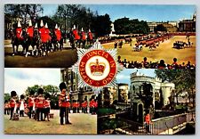 Multiview British Household Brigade, Royal Guards, London 1960s Postcard S4158 picture