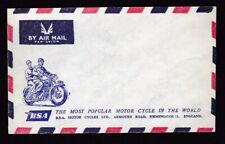 Motor Cycling BSA illustrated air mail advertising envelope unused c1950/60s? picture