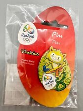 SPORT FANS 2016 Rio DE Janeiro Olympic Mascot Vinicius Pin Badge - Moving Head picture