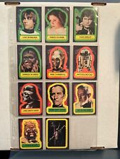 1977 Topps STAR WARS Series 1 Complete STICKER SET (1-11)  Excellent + picture