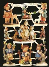 German Embossed Scrap Die Cut - Children Hummel Figurine Designs EF7504 picture