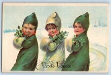 Czech Republic Postcard Christmas Cute Childrens Handwarmer Berries Winter picture