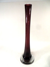 Tall Glass Dark Purple Amethyst Flower Vase 1