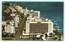 1950s MIAMI BEACH FLORIDA THE SEVILLE HOTEL OCEAN FRONT 29th ST POSTCARD P2782 picture