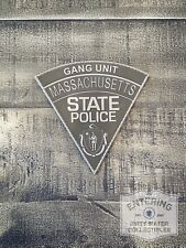 Massachusetts State Police Gang Unit Hook and Loop PVC patch SUBDUED picture