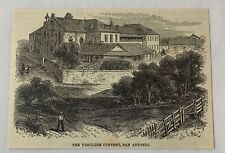 1883 magazine engraving ~  THE URSULINE CONVENT San Antonio, Texas picture