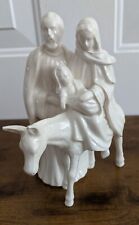 Beautiful Porcelain Nativity Holy Family on Donkey Figurine Christmas  picture