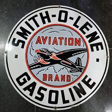 SMITH-O-LENE PORCELAIN ENAMEL SIGN 30 INCHES ROUND picture