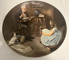 Edwin M Knowles The StoryTeller Norman Rockwell 1984  Limited Edition Plate picture