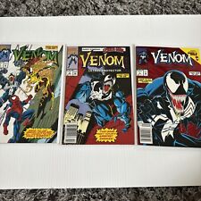 Venom Lethal Protector #1 Marvel Red Foil 1993 VF+ To Nm- #2 #3 Lot picture