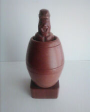 Vintage Hilarious Naughty Wooden Man in Barrel with Surprise When Barrel Lifted picture
