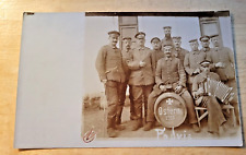 Postcard WW1 Group of Austrian? Soldiers In Podvis (Serbia?) Easter 1915 RPPC picture