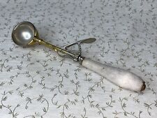 Antique Gilchrist’s No. 31 Ice Cream Scoop Wood Handle Working with wear Brass picture