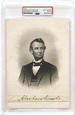 Rare Abraham Lincoln Signed Full Name Autograph Steel Engraving Photo. Auto PSA picture