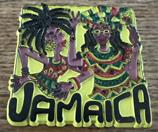 Vintage Jamaica Refrigerator Magnet Reggae Dancers Dreads Weed 420 picture