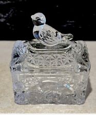 Vintage Hofbauer Mini Crystal Bird trinket box picture