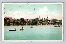 Springfield MA-Massachusetts River Front West Springfield Vintage c1911 Postcard picture