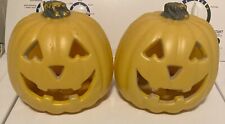 2 Vtg Halloween Decor Pumpkin Jack O Lantern BLOW Molds picture