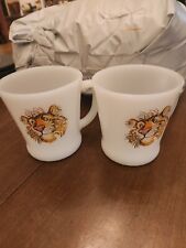 Fire King Esso Exxon Tiger Vintage Coffee Cup Mug White Milk Glass picture