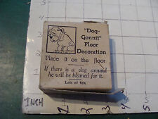 vintage TRICK/GAG/JOKE: 1950's/60's DOG GONNIT FLOOR DECORATION in box picture