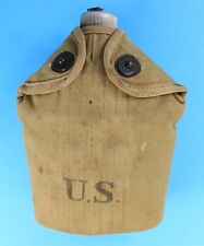 Nice WW1 U.S. Army Canteen with 1918 Dated Cover ~ Complete Set ~ Bottle ~ Cup picture