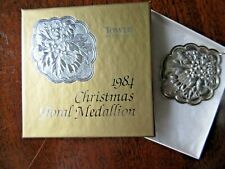 1984 STERLING ORNAMENT BY TOWLE. ''FLORAL MEDALLION''. picture