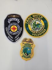 New Mexico Bosque Farms Police Embroidered Iron On Patches Lot Of 3 picture