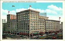 1930'S. BULLOCK'S BROADWAY HILL & 7TH. LOS ANGELES CA POSTCARD. EP28 picture
