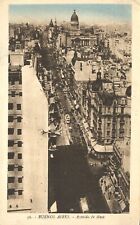 Aerial View Buenos Aires Argentina Avenida de Mayo 1936 Postcard picture