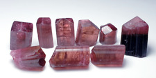 Nice Quality Beautiful Colors Tourmaline Terminated Crystals Luster 9pcs 133Cts picture