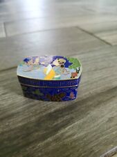 small vintage cloisonne trinket box Chinese Asian woman Geisha picture
