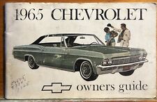 1965 Chevrolet Owner's Manual-Vintage 100% Pristine & Unmarked Interior- Tight picture