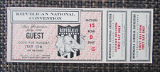 1964 - REPUBLICAN NATIONAL CONVENTION TICKET w/STUBS - Goldwater - July 13th picture