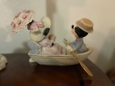 LENOX Disney MICKEYS ROWBOAT ROMANCE Figurine MICKEY MOUSE & MINNIE MOUSE picture
