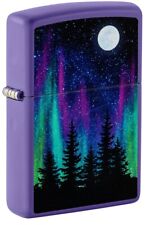 Zippo 48565 Windproof Night Forest & Northern Lights, New In Box picture