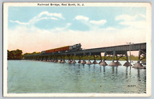 Vintage Postcard~ Railroad Bridge~ Red Bank, New Jersey picture