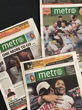 LOT OF 3 BOSTON METRO 2004 RED SOX WORLD SERIES CHAMPIONS NEWSPAPERS picture