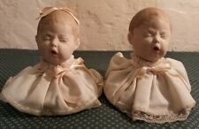 Vintage 1985 Roberta Macdonald Porcelain Crying Baby Boy Girl Figurines picture
