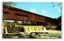 Postcard Bridgeton Covered Bridge over Big Raccoon Creek near Rockville IN T37 picture