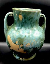 Large Vintage  Drip Glaze Pottery Vase Green Nice picture