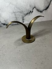 Vintage Metal Lily Brass Candle Or Flower Holder Made in Sweden picture