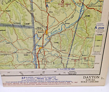 Dayton Local Aeronautical Navigation 1967 Vintage Map Ohio picture
