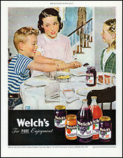 1947 Welch's Jellies Fruit Juices mom kids breakfast vintage art print ad LA5 picture