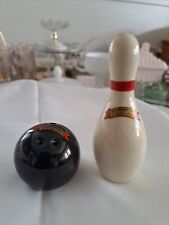 Vintage 1950s Bowling Ball And Pin Salt And Pepper Shakers picture